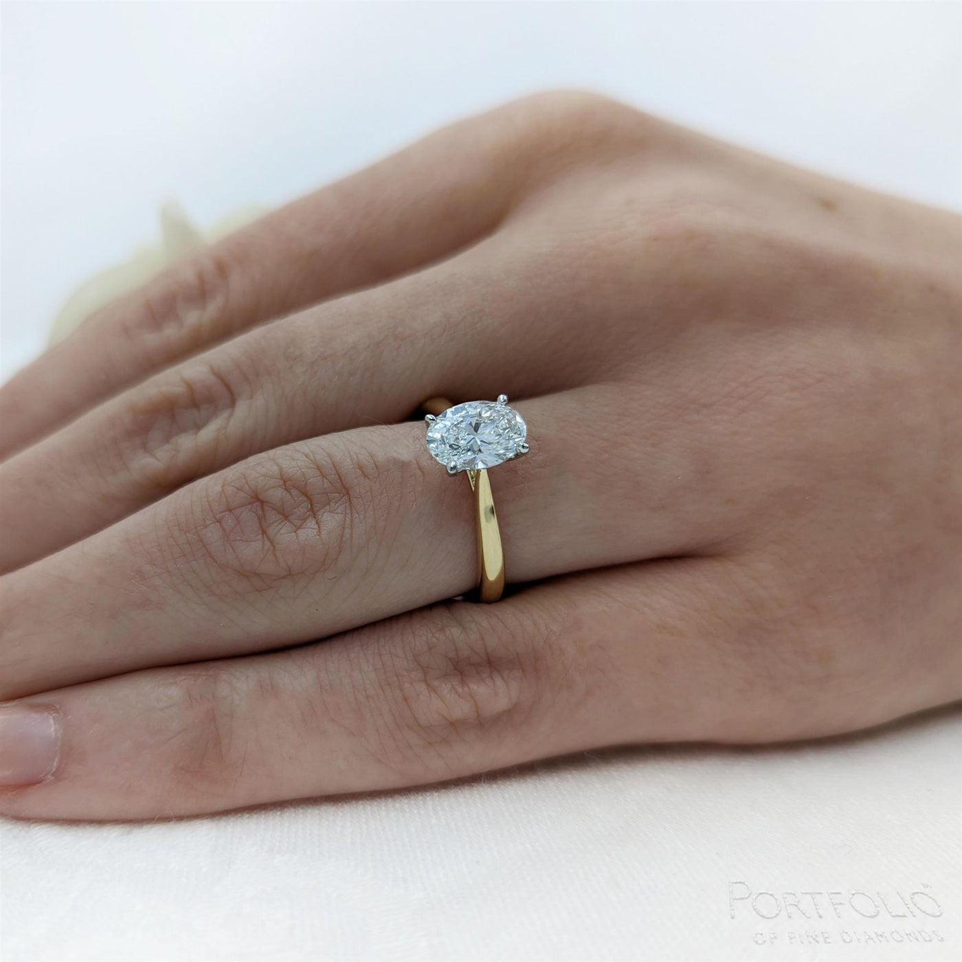 Solitaire 2.01ct H SI2 Diamond Yellow Gold/Platinum Ring