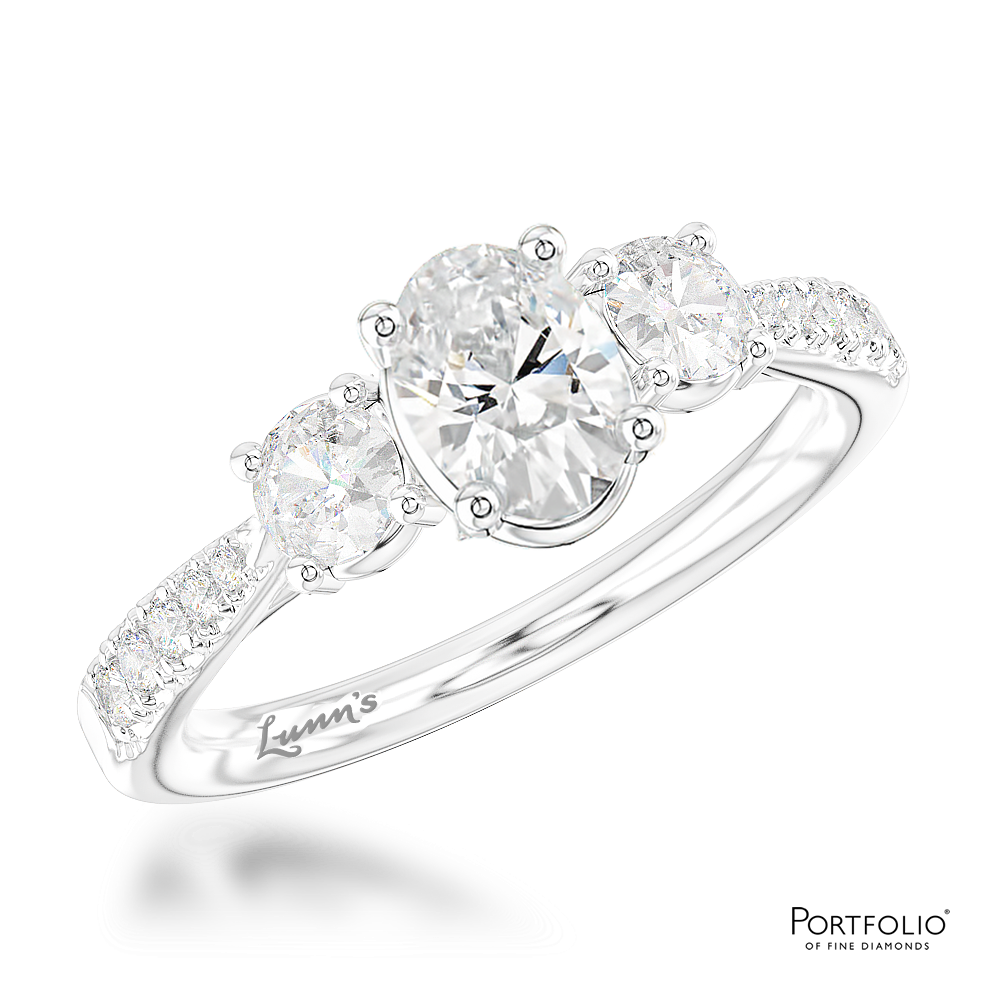 Three Stone 0.50ct D VS2 Diamond Platinum Ring