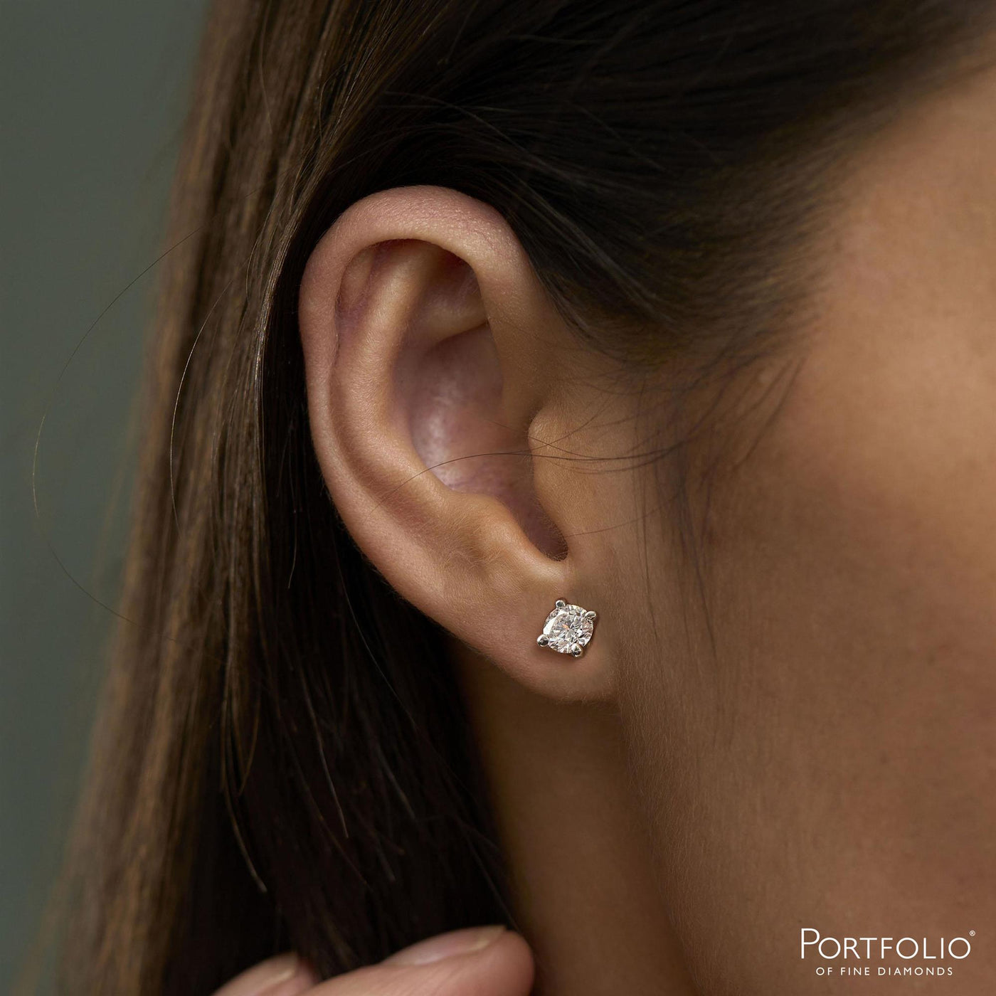 0.80ct E SI1 Diamond Platinum Earrings