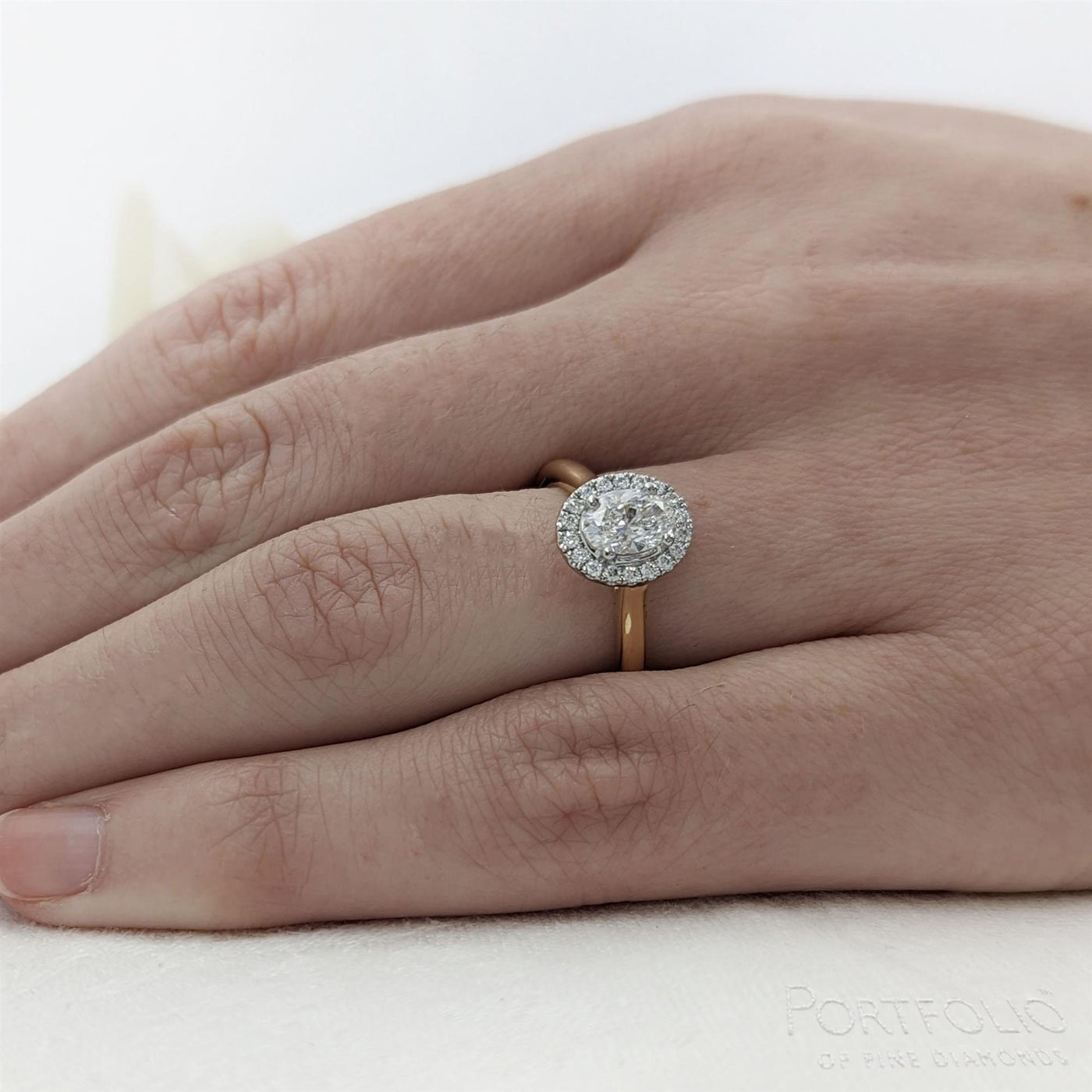 Cluster 0.70ct E SI1 Diamond Yellow Gold/Platinum Ring