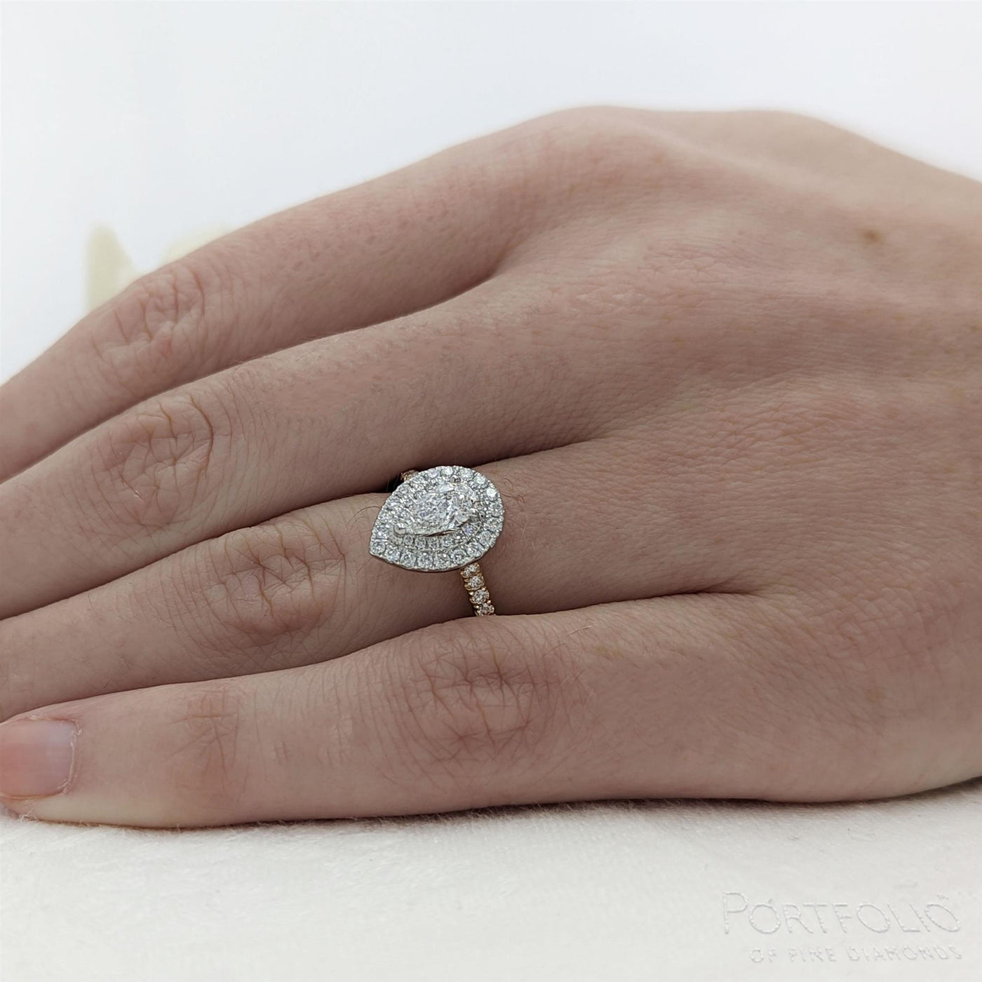 Cluster 0.50ct E VS2 Diamond Yellow Gold/Platinum Ring