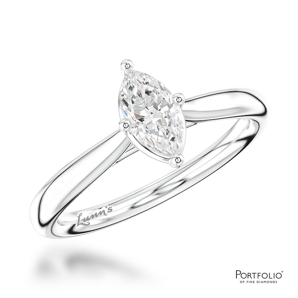 Solitaire 0.40ct E VS2 Diamond Platinum Ring