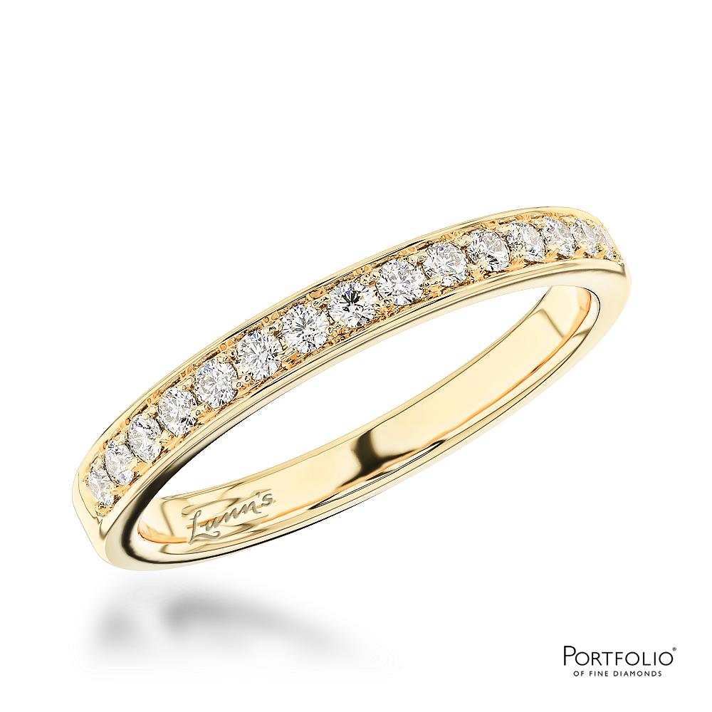 0.24ct Diamond Yellow Gold Wedding Ring