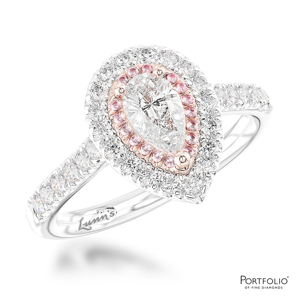 Cluster 0.31ct E SI1 Diamond Platinum/Rose Gold Ring