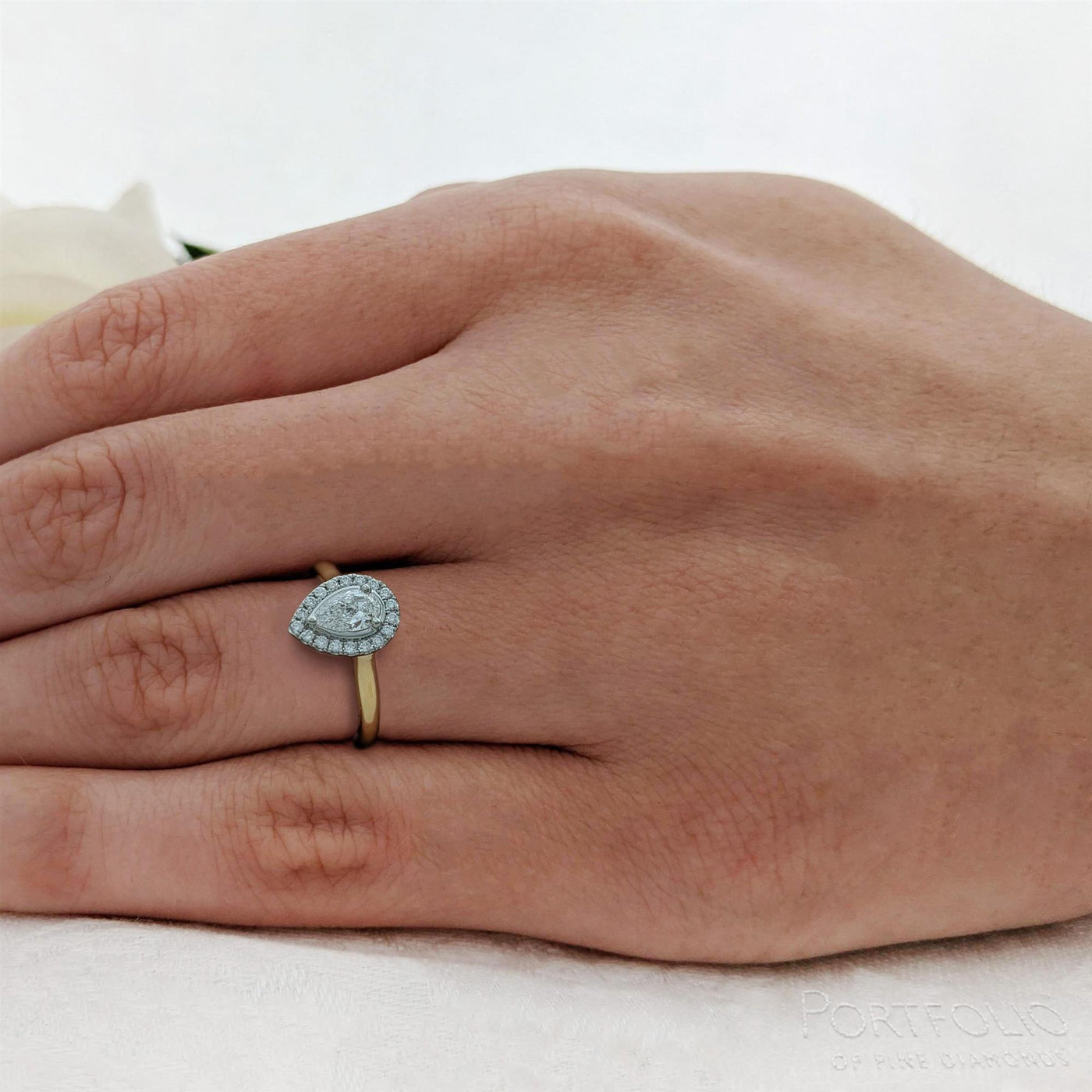 Cluster 0.40ct G SI1 Diamond Yellow Gold/Platinum Ring