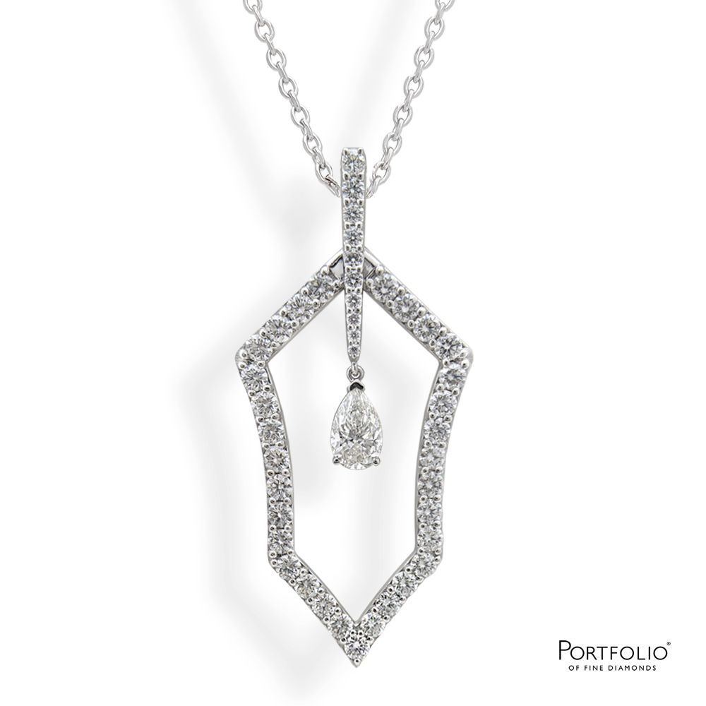 2.54ct F SI1 Diamond Platinum Pendant