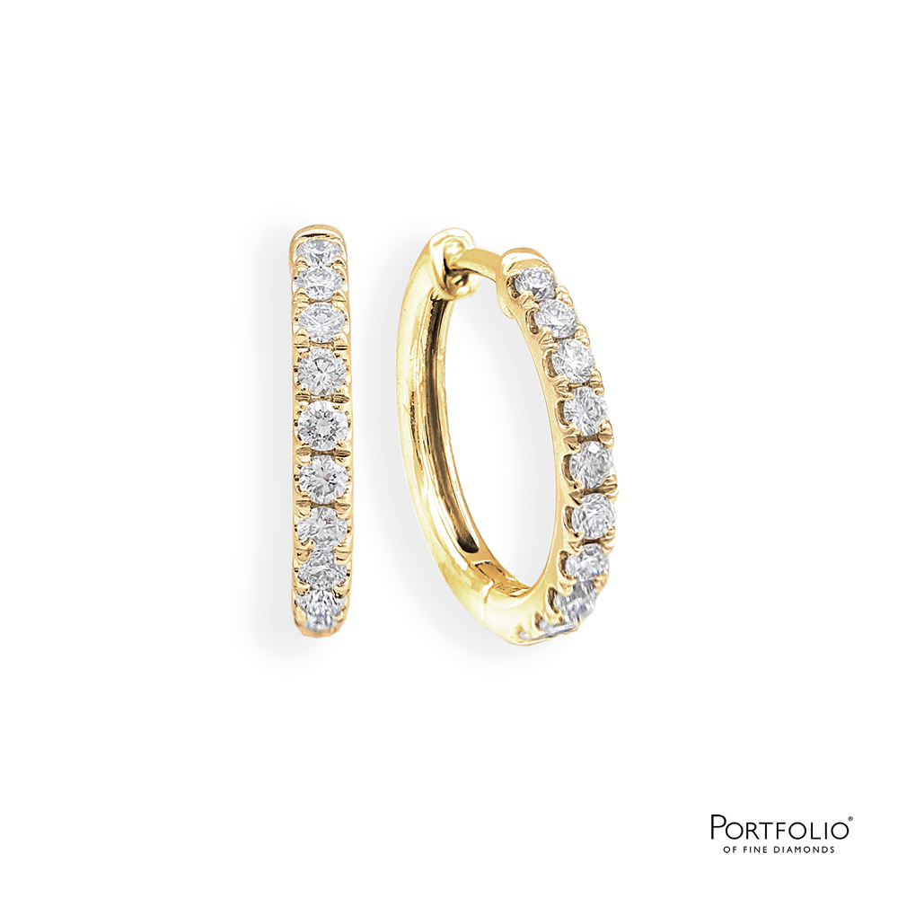 0.38ct Diamond Yellow Gold Earrings