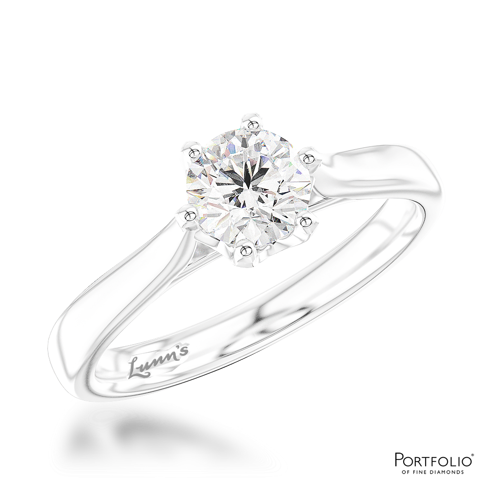 Solitaire 0.50ct E SI1 Diamond Platinum Ring