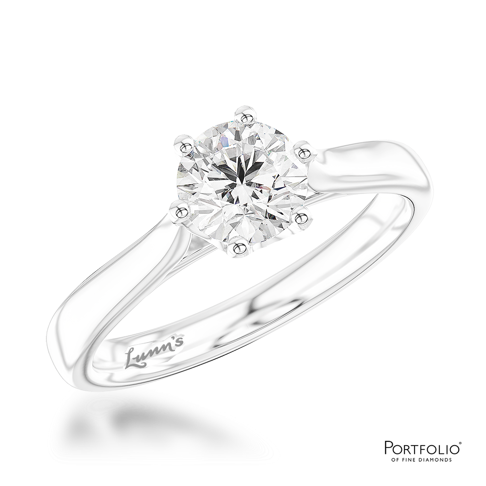 Solitaire 0.70ct D SI1 Diamond Platinum Ring