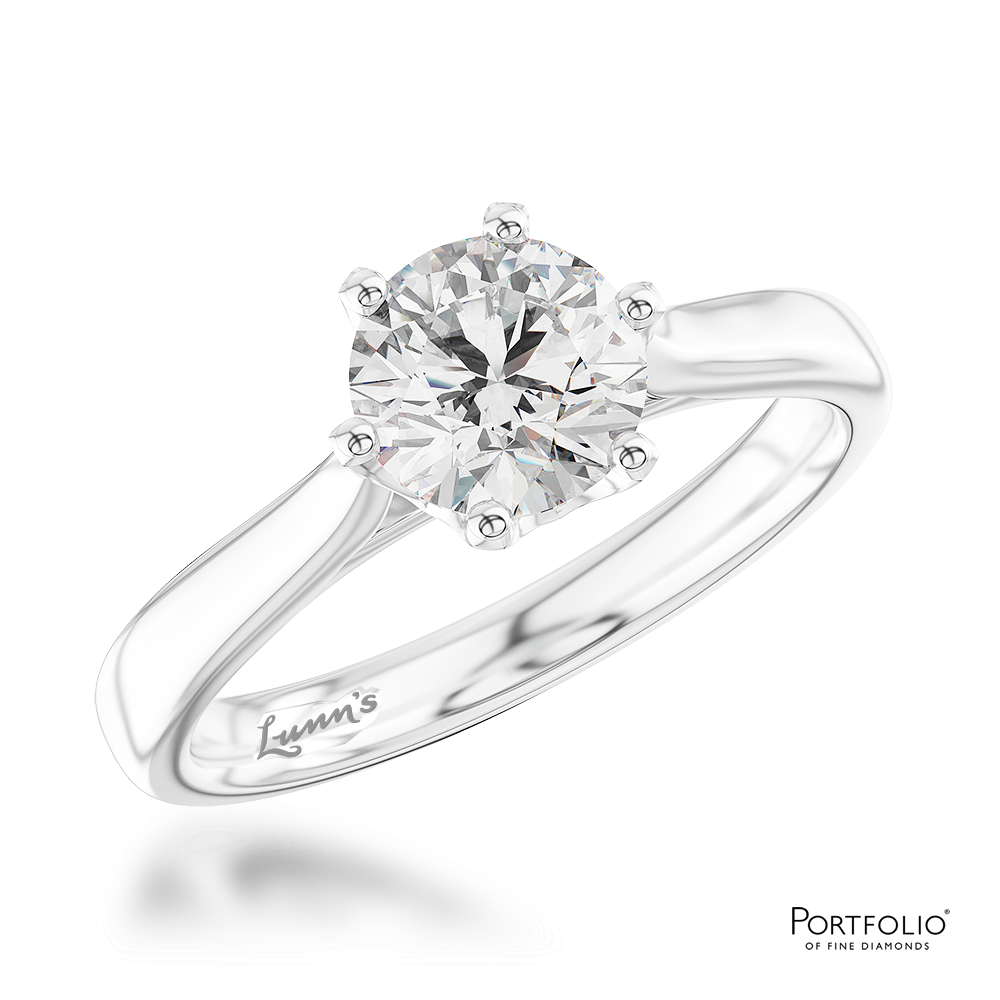 Solitaire 0.90ct G SI1 Diamond Platinum Ring