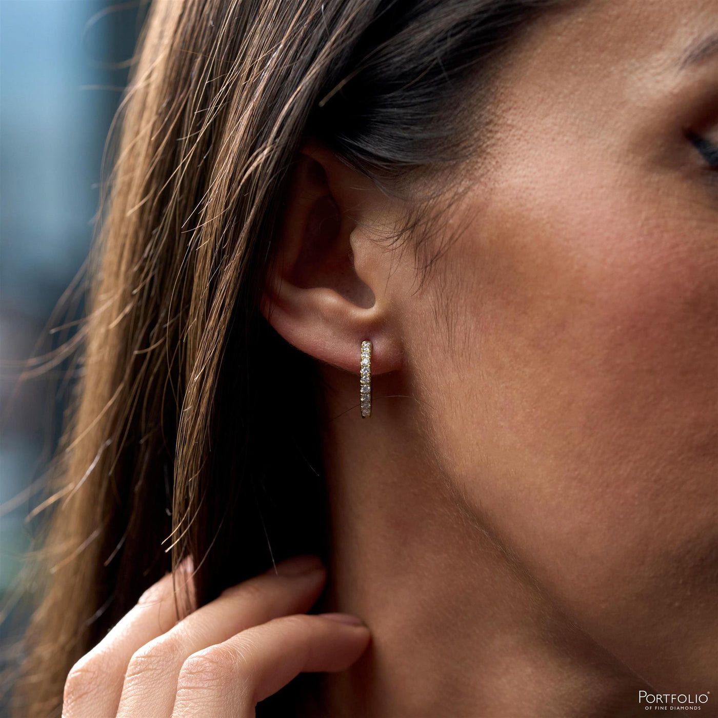 0.38ct Diamond Yellow Gold Earrings