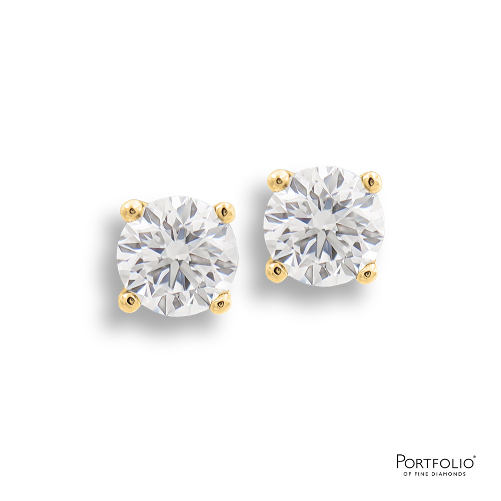 0.30ct Diamond Yellow Gold Earrings