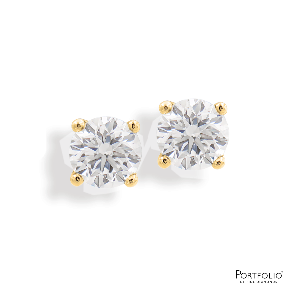 0.20ct Diamond Yellow Gold Earrings