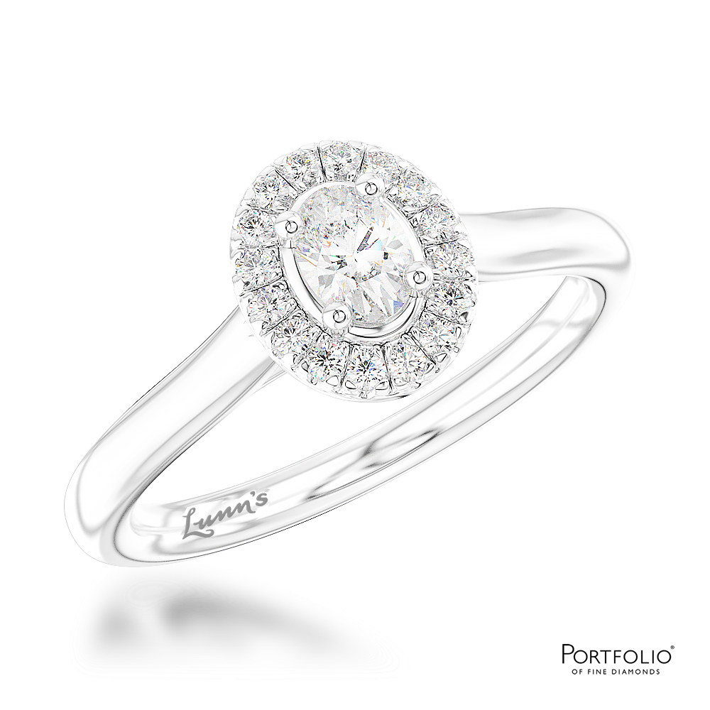 Cluster 0.20ct F SI Diamond Platinum Ring