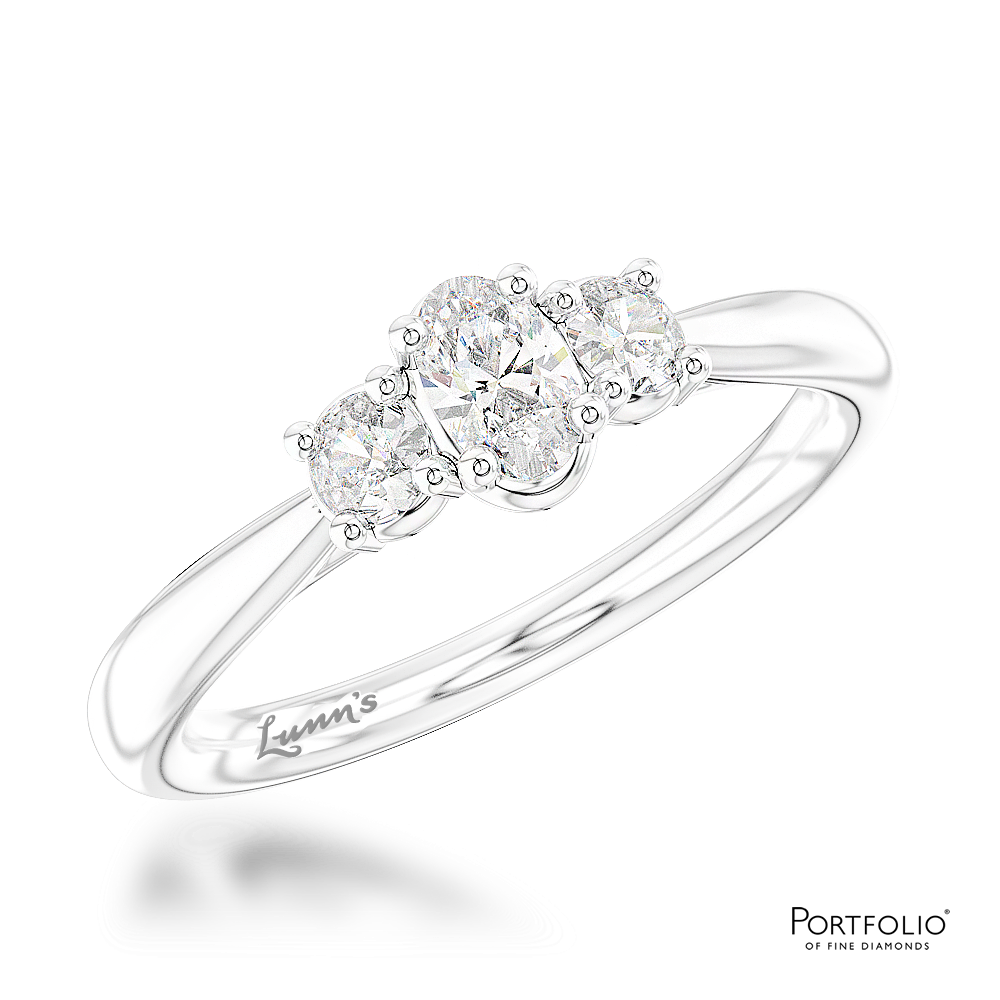 Three Stone 0.20ct E VS Diamond Platinum Ring