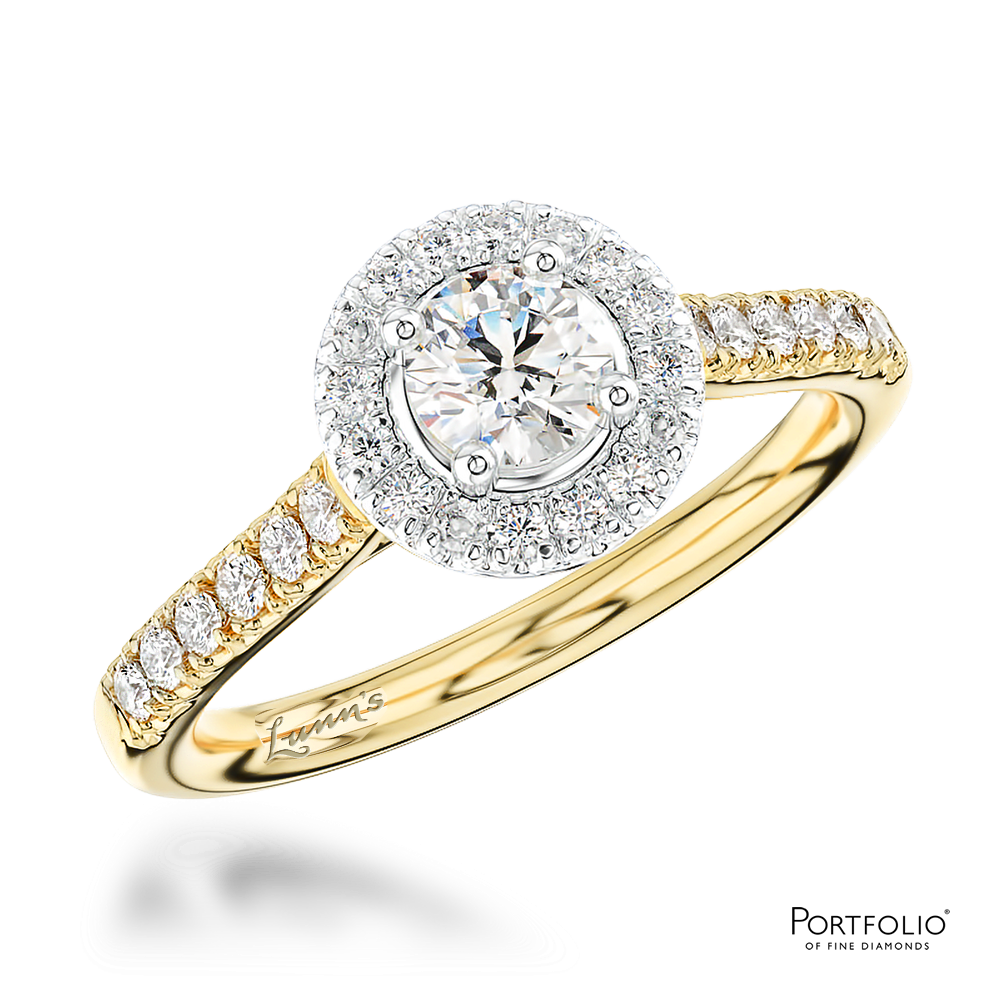 Cluster 0.20ct E VS Diamond Yellow Gold/Platinum Ring