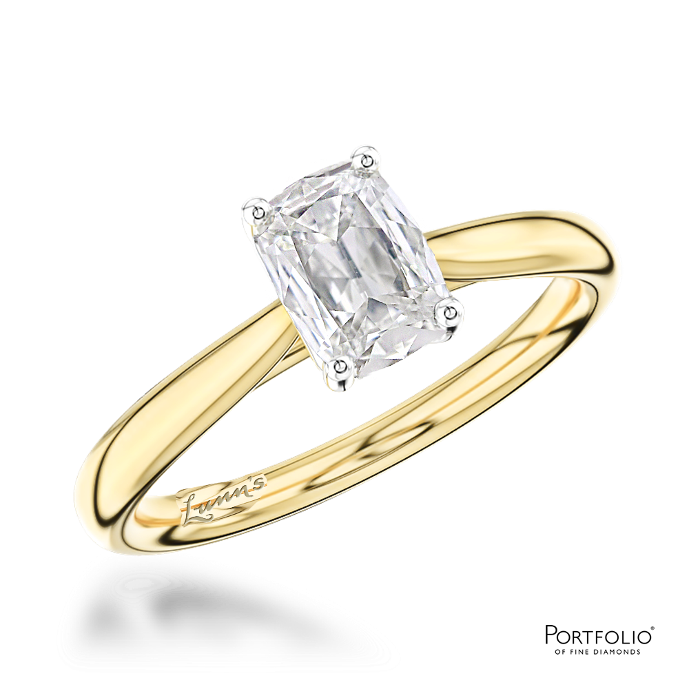 Solitaire 0.71ct G VS2 Diamond Yellow Gold/Platinum Ring