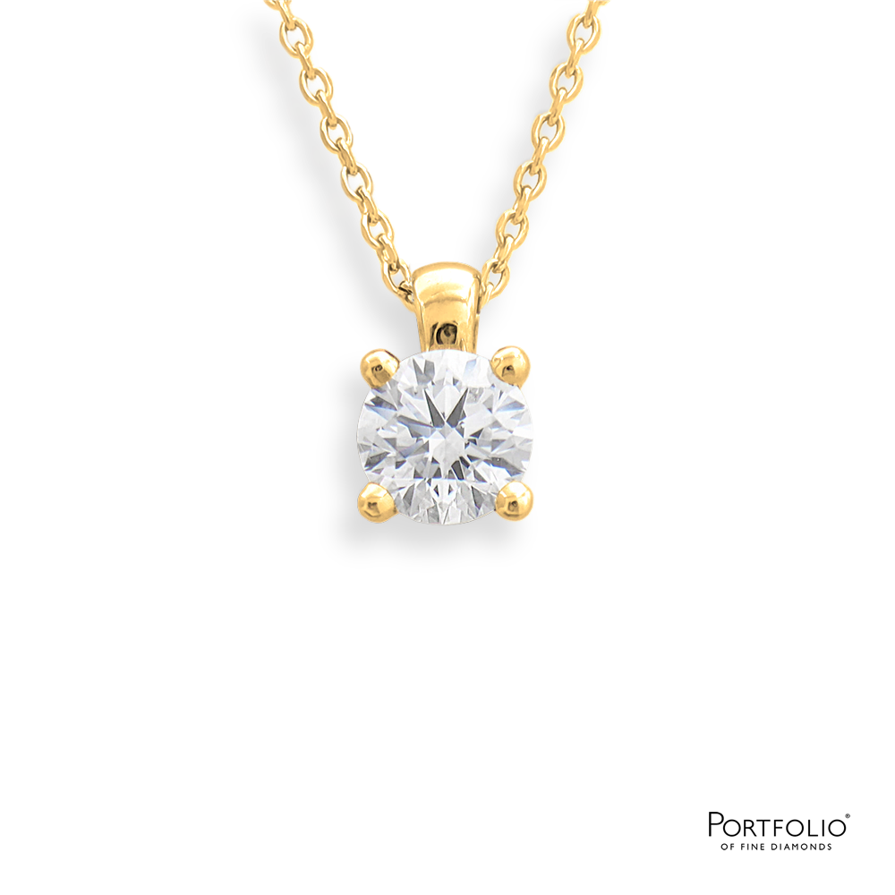 0.30ct G SI1 Diamond Yellow Gold Pendant