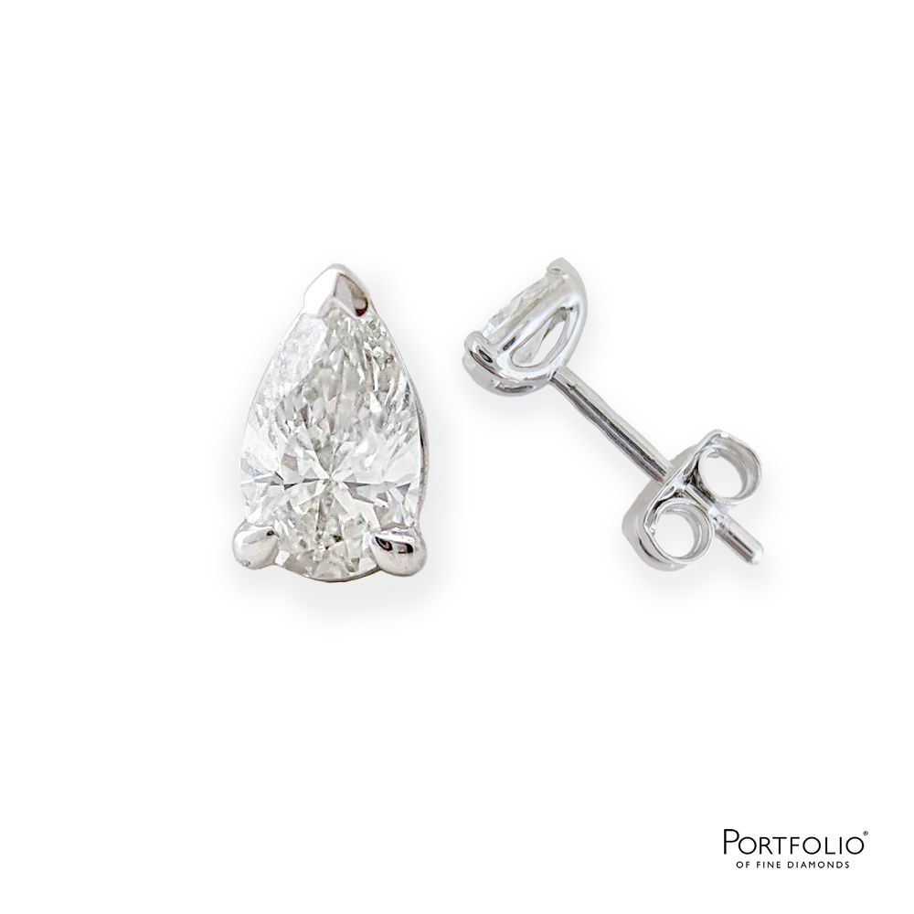 1.00ct Diamond Platinum Earrings