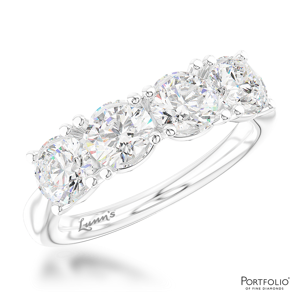 2.00ct F SI1 Diamond Platinum Wedding Ring