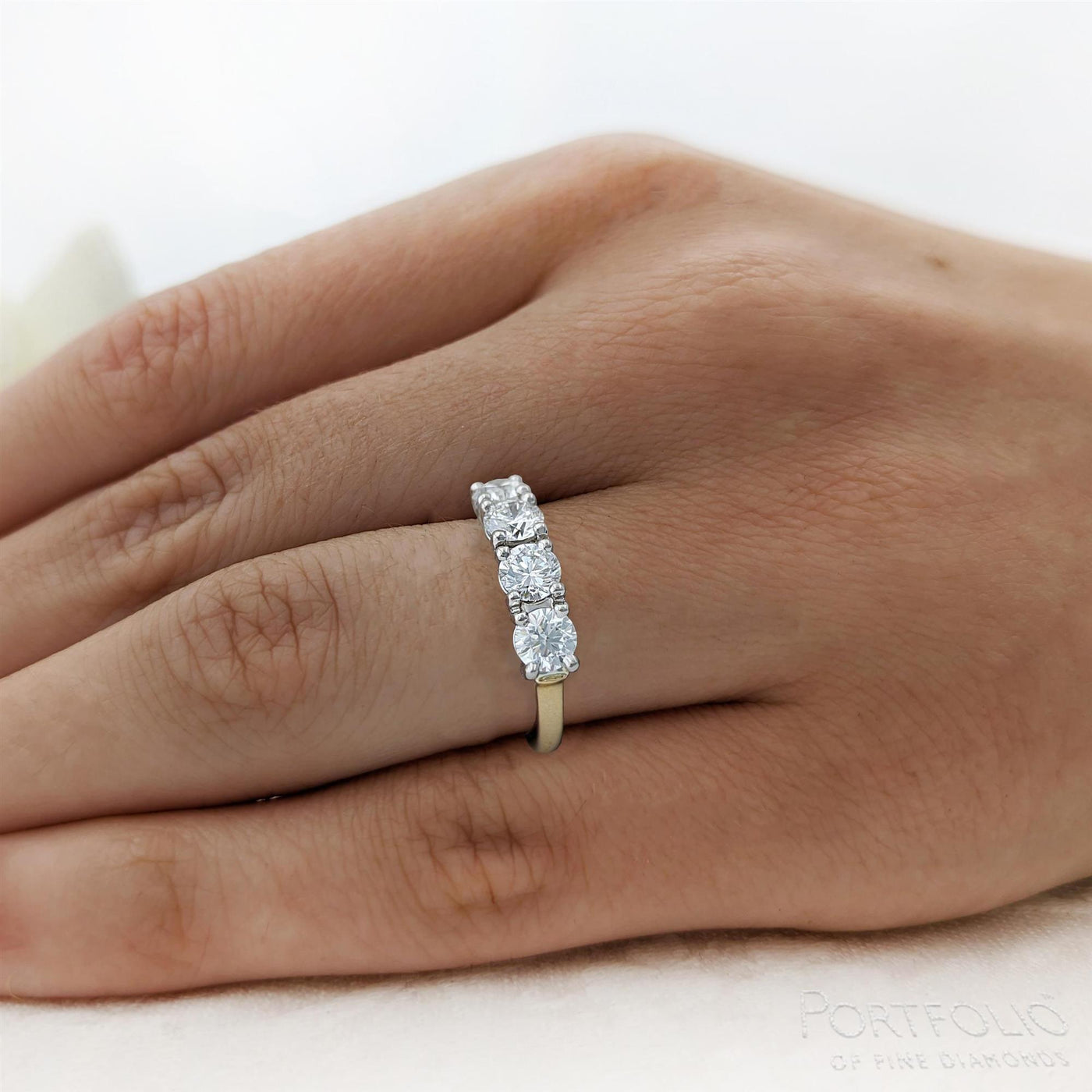 1.60ct F SI1 Diamond Yellow Gold/Platinum Wedding Ring