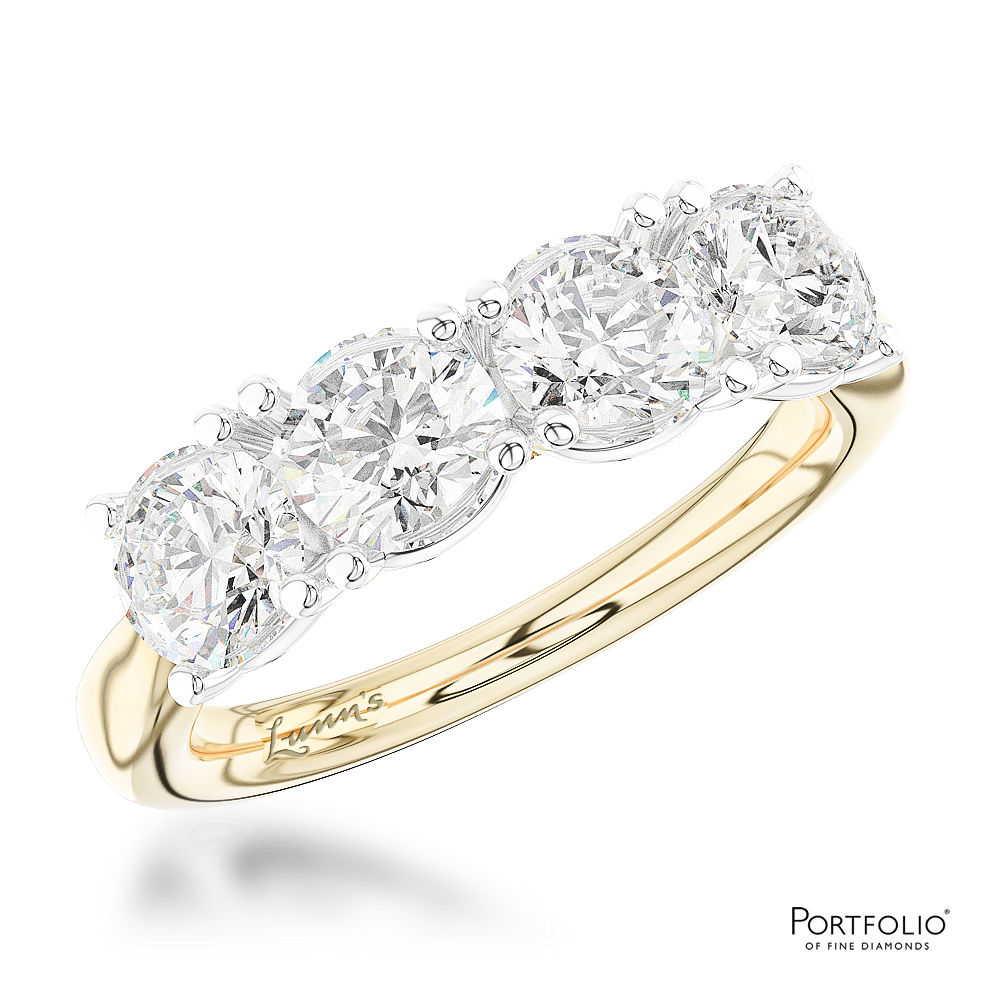 1.60ct F SI1 Diamond Yellow Gold/Platinum Wedding Ring