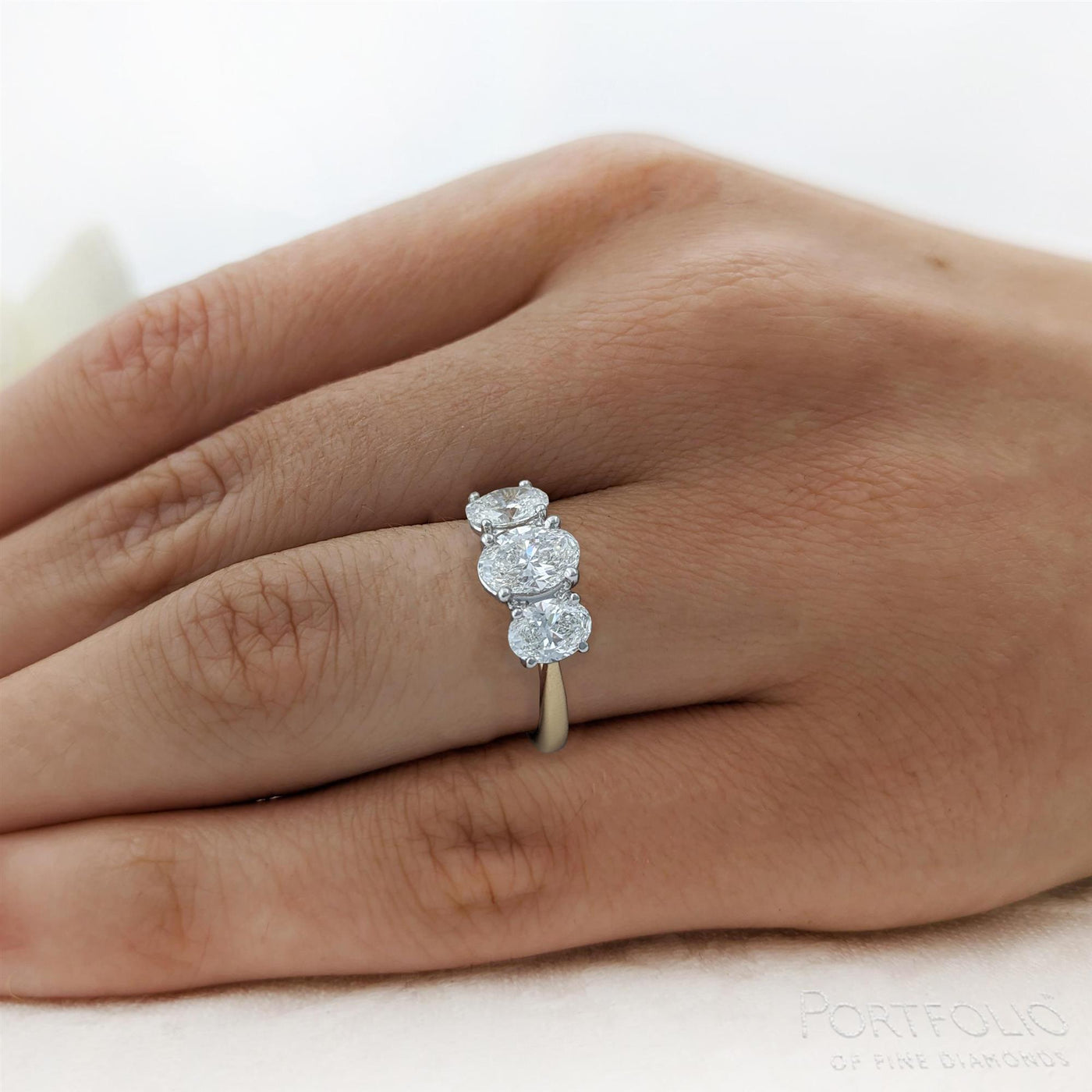 Three Stone 0.90ct F VS1 Diamond Yellow Gold/Platinum Ring