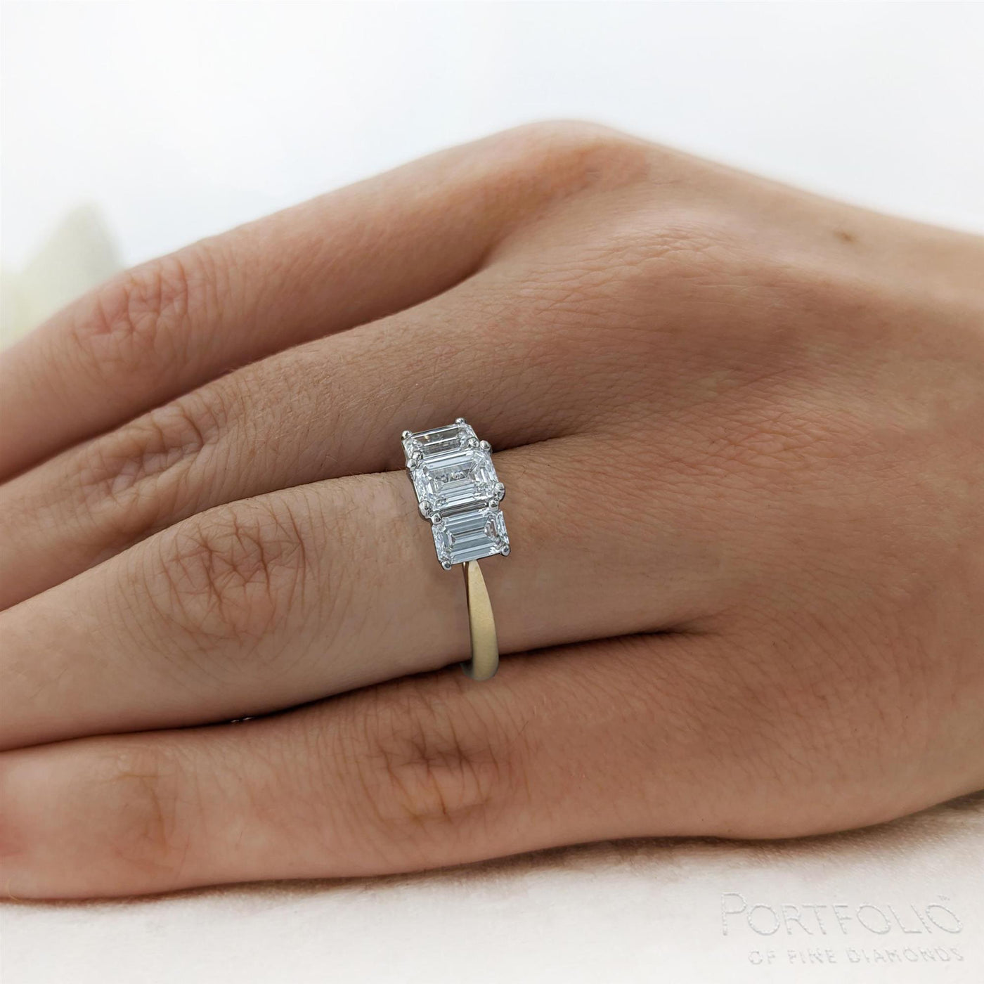 Three Stone 0.70ct E VS1 Diamond Yellow Gold/Platinum Ring