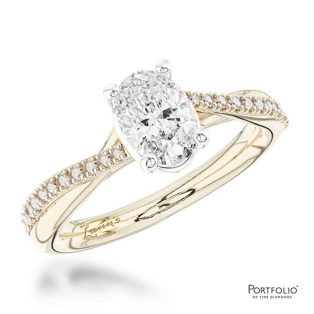 Solitaire 0.60ct D VS1 Diamond Yellow Gold/Platinum Ring