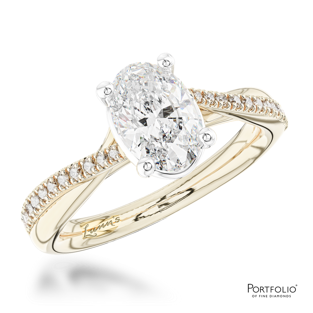 Solitaire 1.21ct D VS2 Diamond Yellow Gold/Platinum Ring