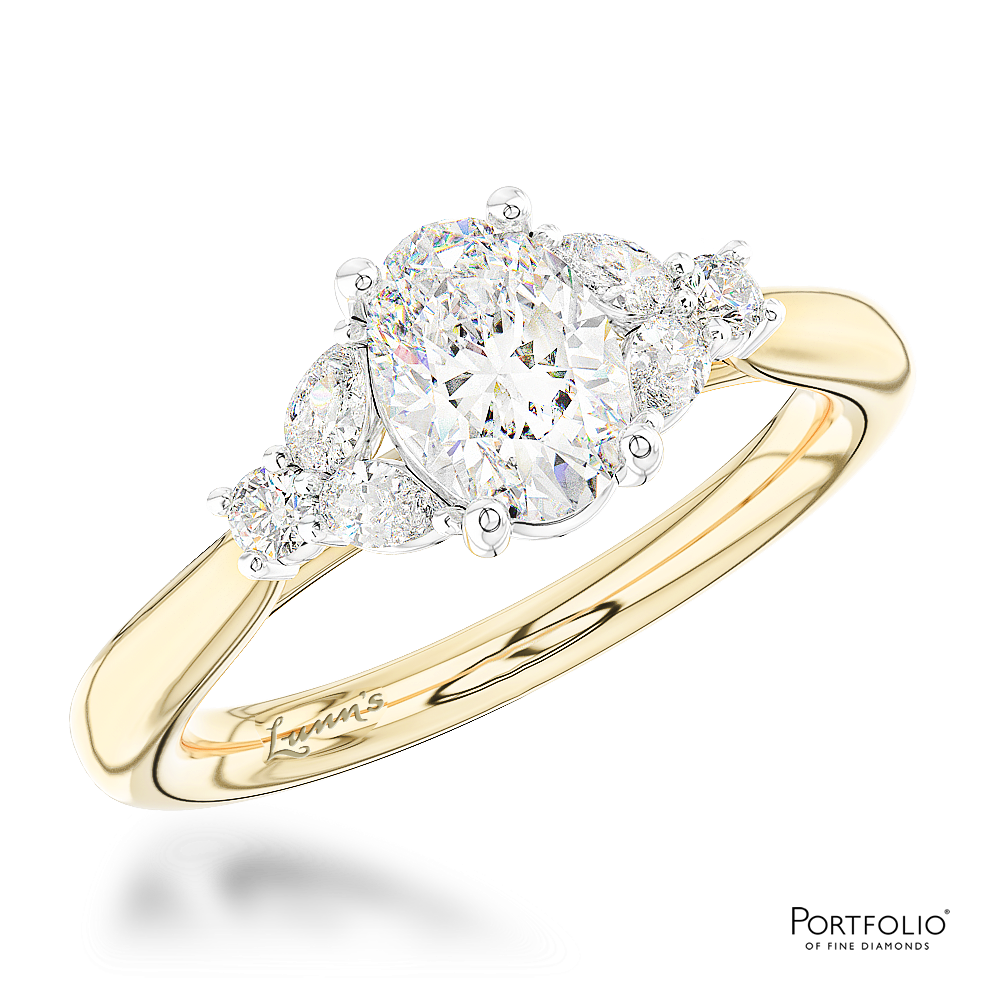 Solitaire 0.70ct F VS2 Diamond Yellow Gold/Platinum Ring