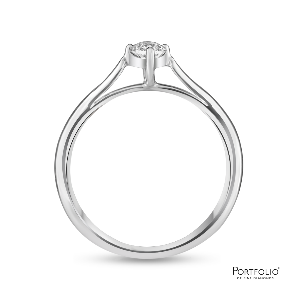 Pre-Owned Solitaire 0.41ct F VS1 Diamond Platinum Ring