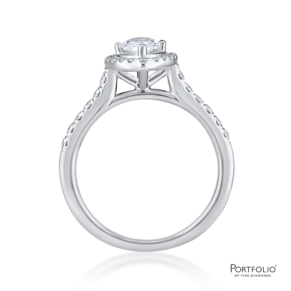 Pre-Owned Cluster 0.80ct D VS1 Diamond Platinum Ring