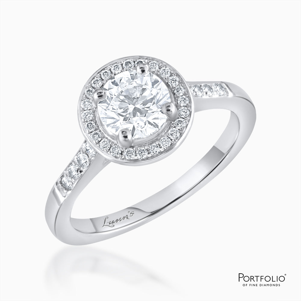 Pre-Owned Custer 0.90ct D SI2 Platinum Ring
