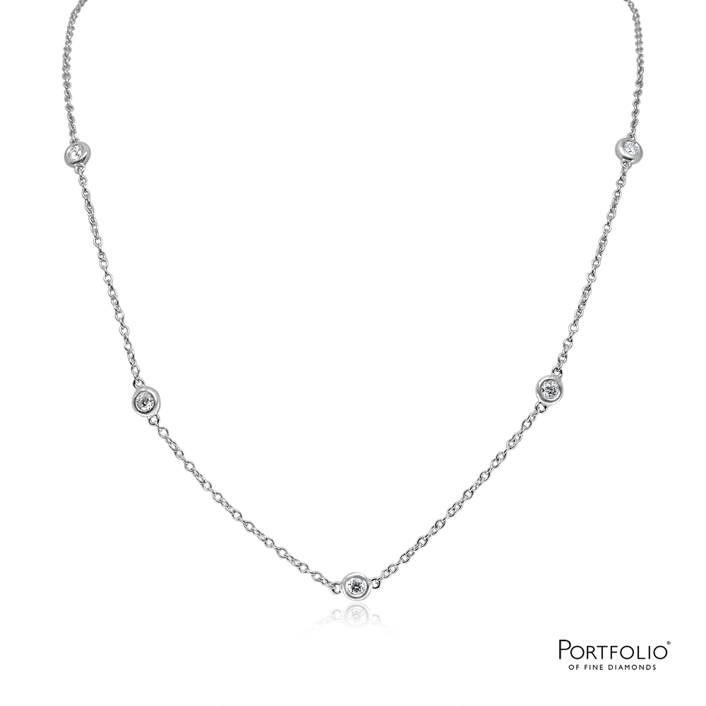 0.45ct Diamond Silver Necklace