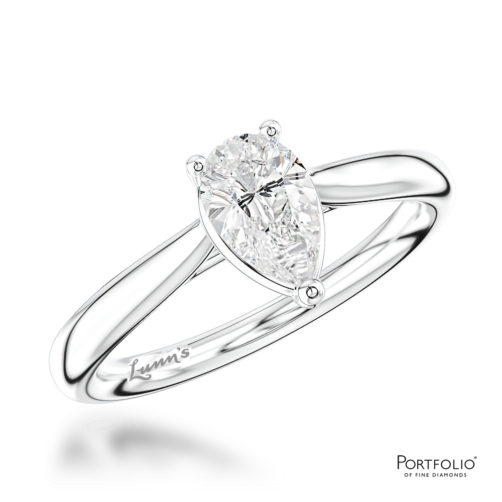 Solitaire 0.59ct G SI1 Diamond Platinum Ring