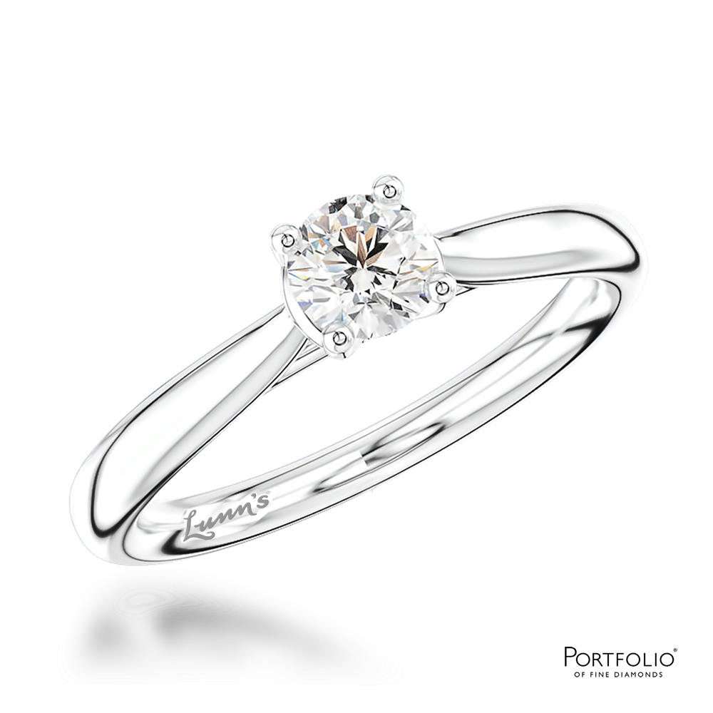Solitaire 0.20ct Diamond Platinum Ring
