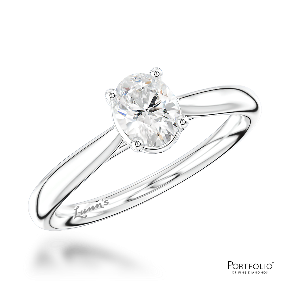 Solitaire 0.51ct E VS1 Diamond Platinum Ring