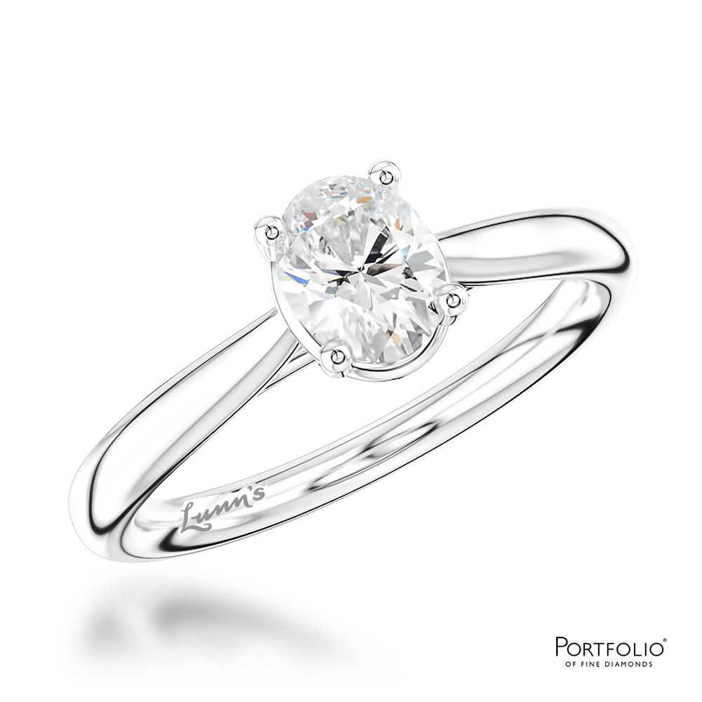 Solitaire 0.70ct F SI1 Diamond Platinum Ring