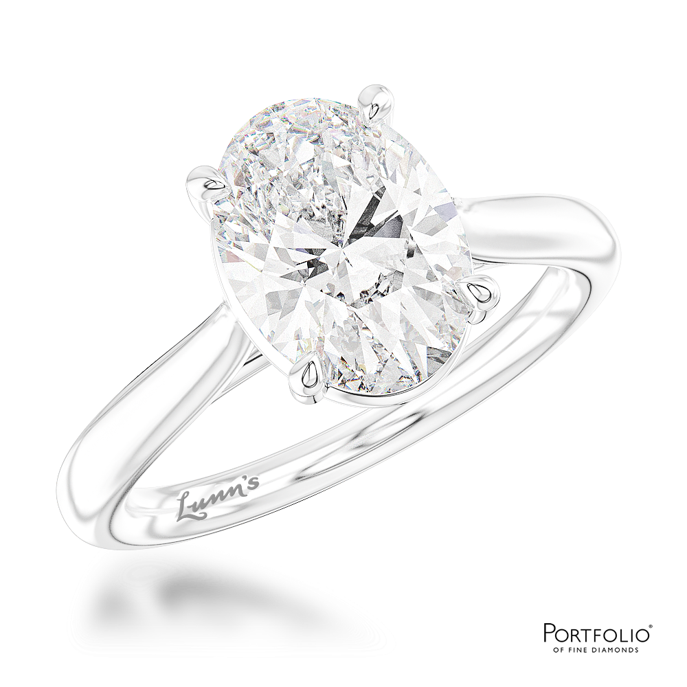 Solitaire 2.01ct H SI2 Diamond Platinum Ring