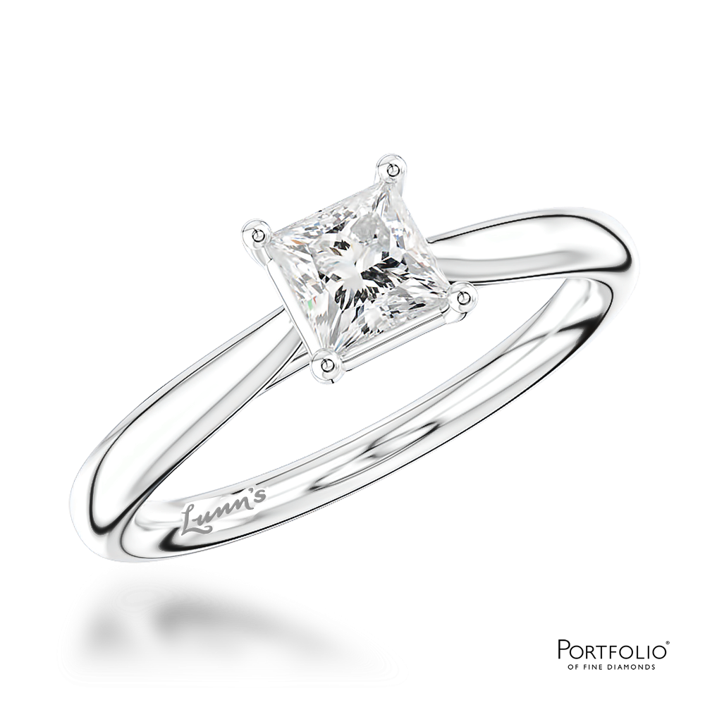 Solitaire 0.40ct E SI1 Diamond Platinum Ring