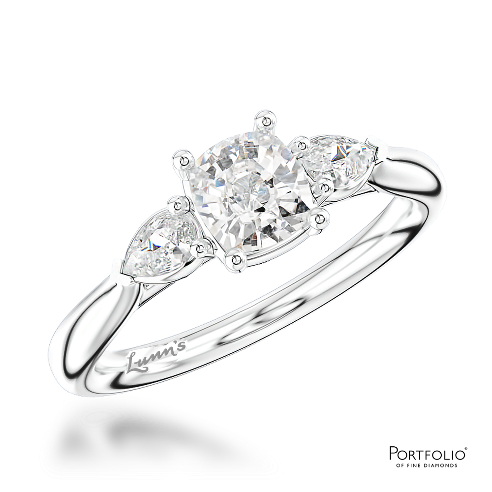 Three Stone 0.70ct E VS2 Diamond Platinum Ring