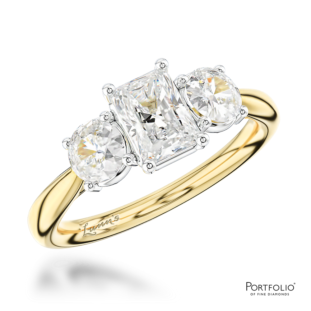 Three Stone 0.70ct G VS1 Diamond Yellow Gold/Platinum Ring