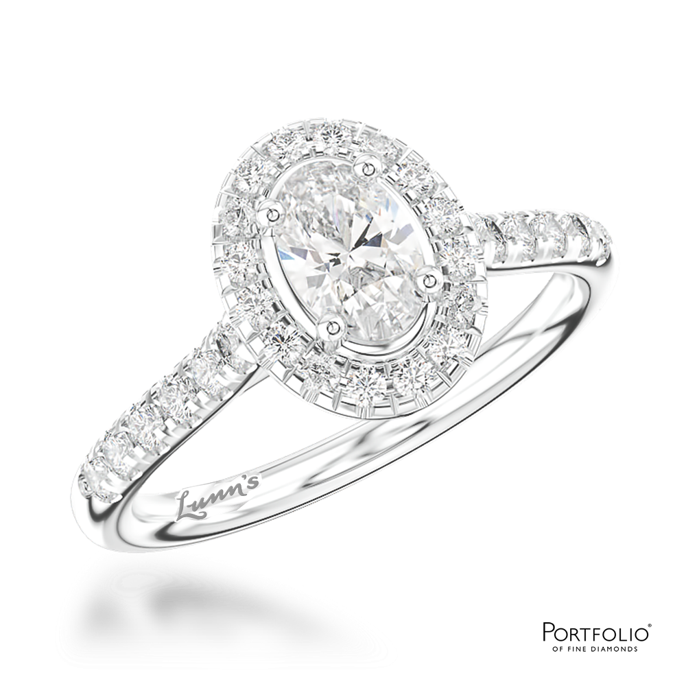 Cluster 0.50ct G SI1 Diamond Platinum Ring