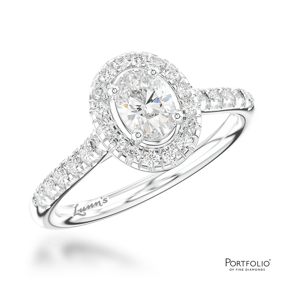 Cluster 0.30ct D SI1 Diamond Platinum Ring