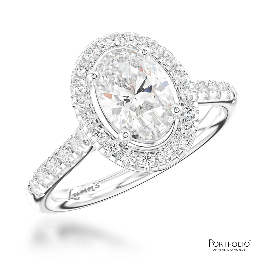 Cluster 0.90ct F VS2 Diamond Platinum Ring