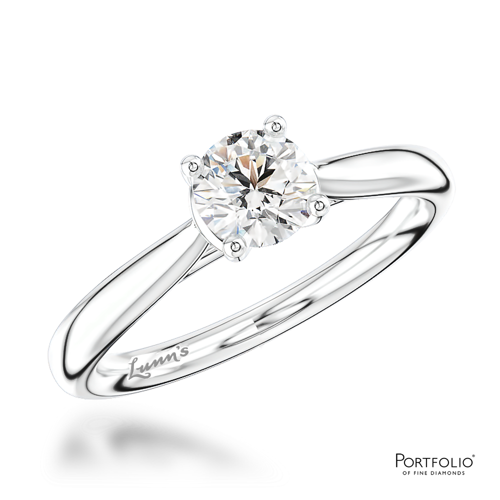 Solitaire 0.51ct G SI1 Diamond Platinum Ring