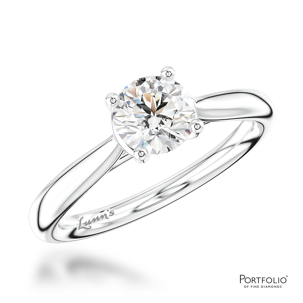 Solitaire 0.70ct E VS2 Diamond Platinum Ring