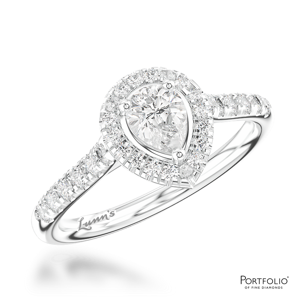 Cluster 0.30ct E VS1 Diamond Platinum Ring