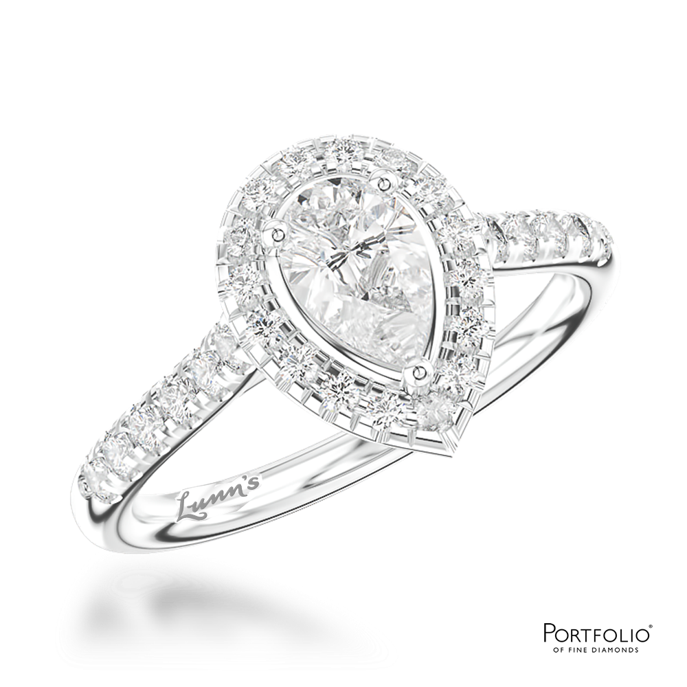 Cluster 0.40ct G SI1 Diamond Platinum Ring